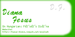 diana fesus business card